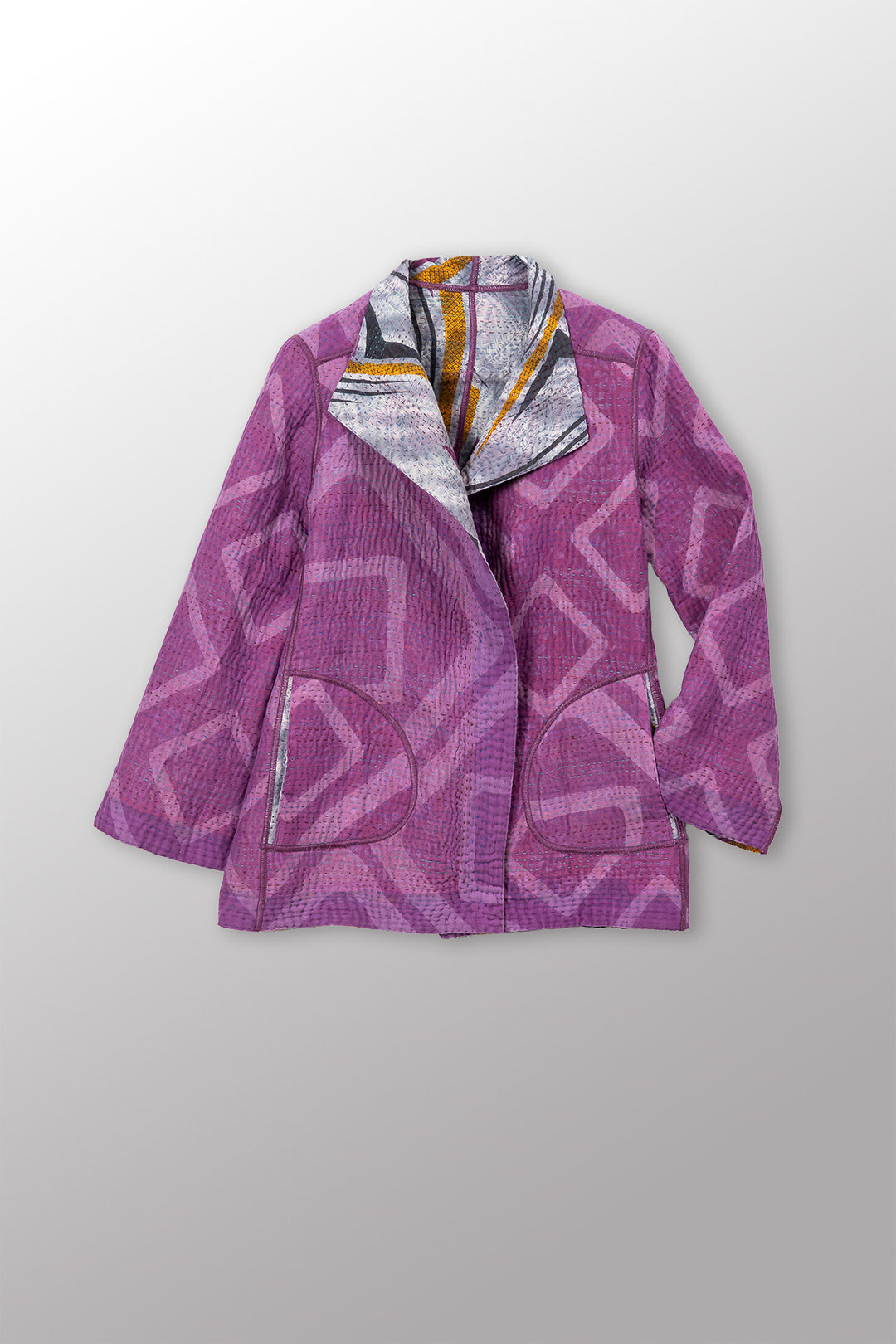 VINTAGE COTTON KANTHA SHORT JKT - cv4007-0343s -