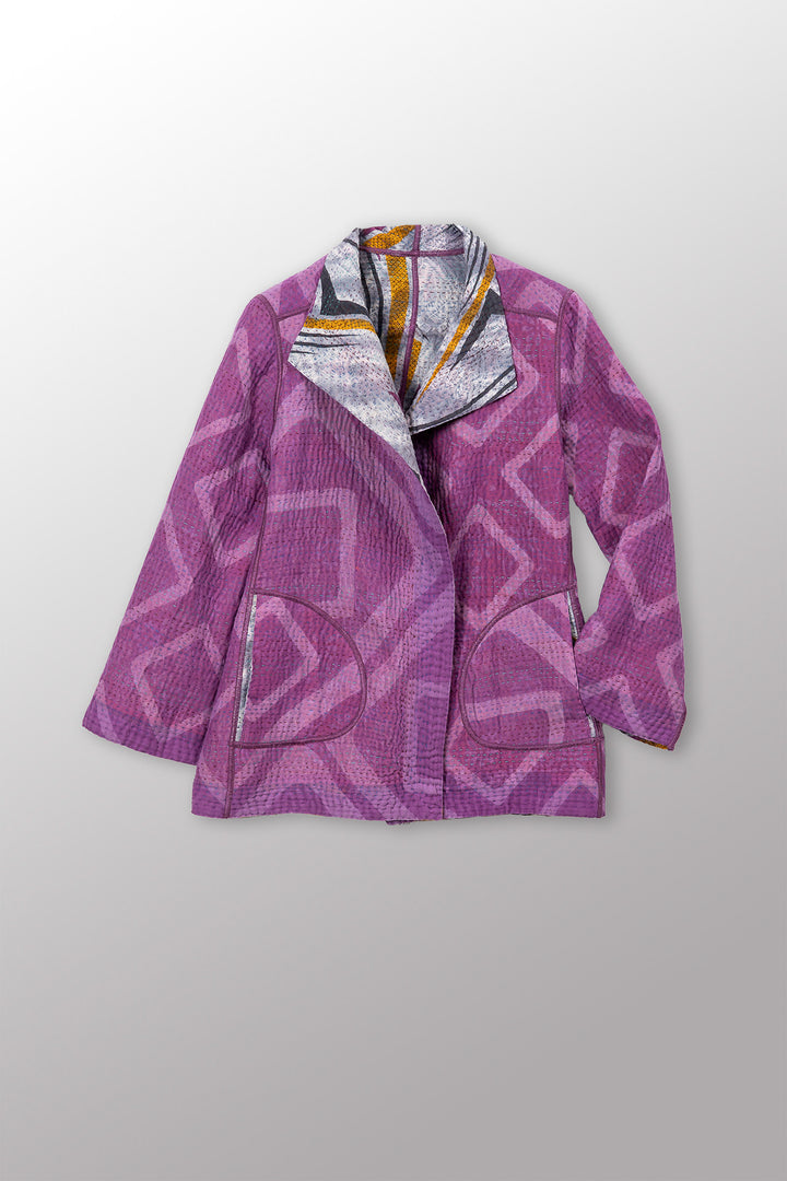 VINTAGE COTTON KANTHA SHORT JKT - cv4007-0343s -