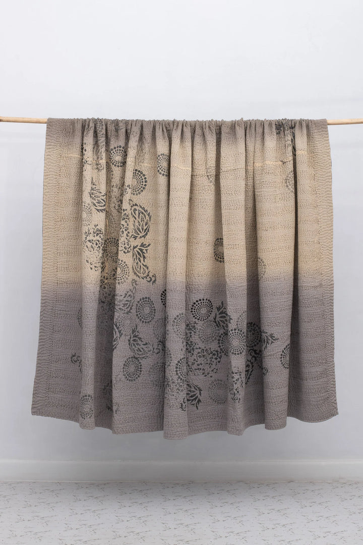 Ombre With Fray Patch Handmade Vintage Quilts -Yellowstone