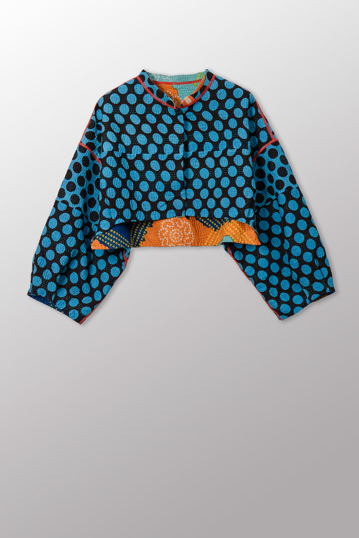 SFDG PRINT KANTHA SLEEVE JACKET - sf4090-mlt -