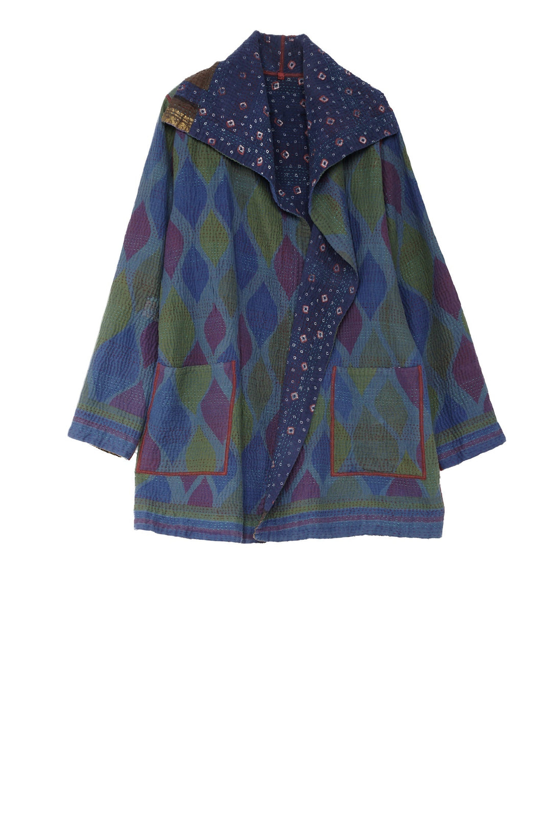 COTTON OVERDYE KANTHA POCKET JKT - ov4002-0002a -