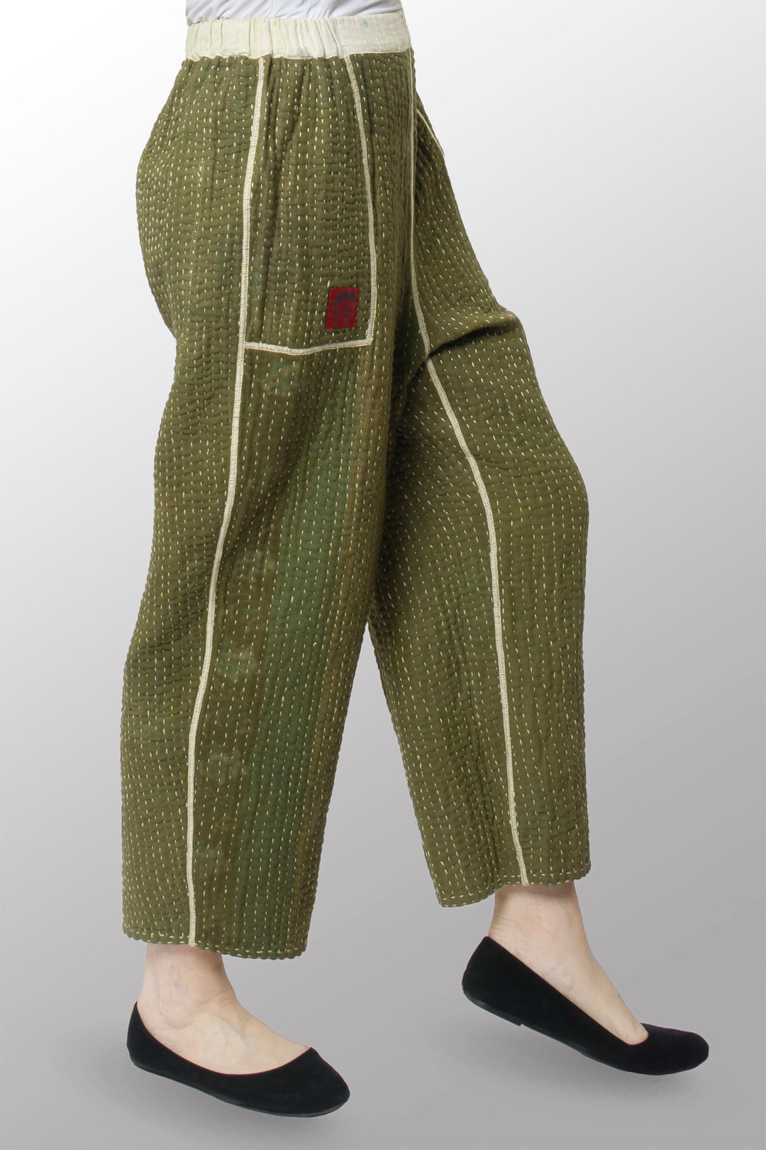 BBK SOLID KANTHA NEW LANTERN PANTS - bl-bbs4651-ivy -