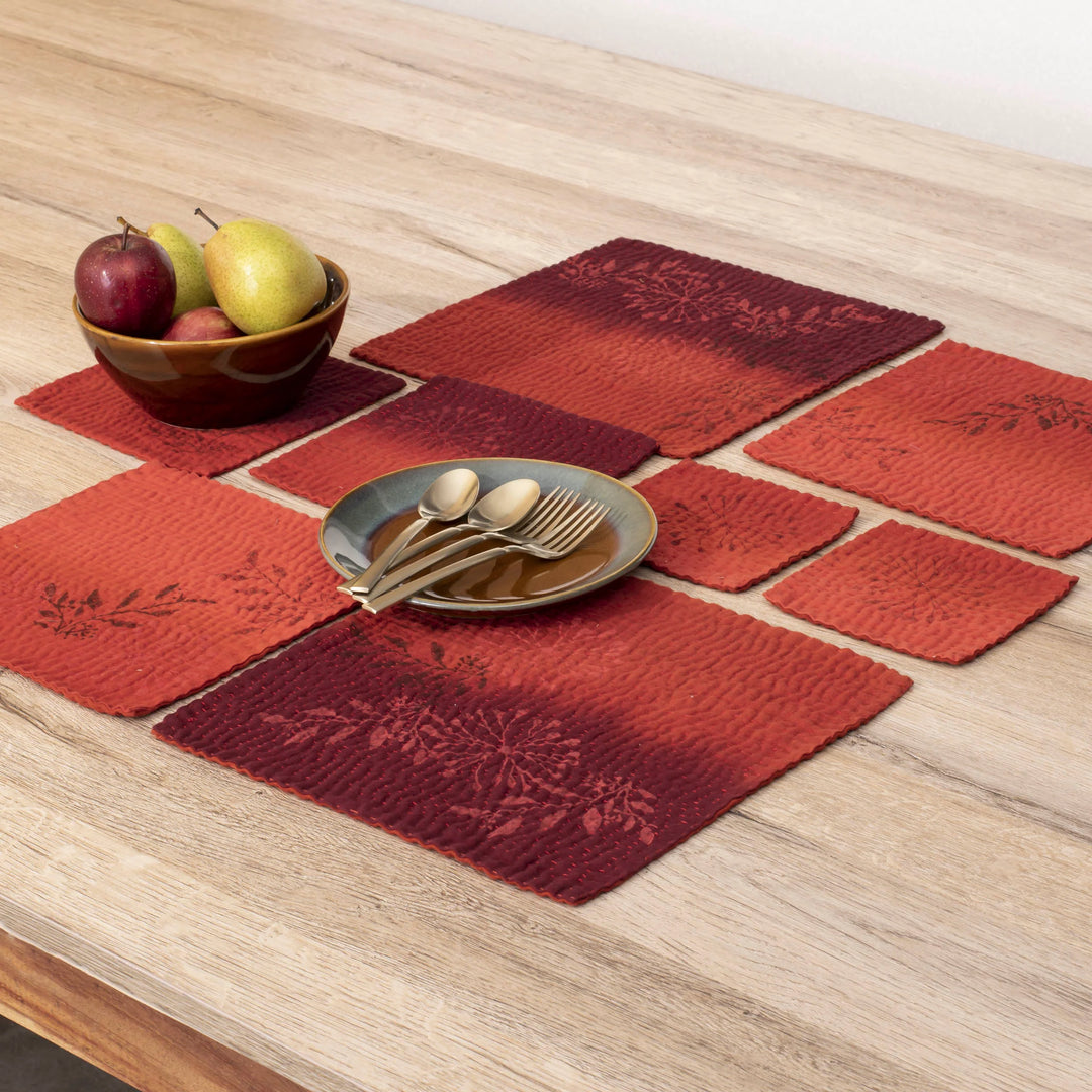 Ombre Handmade Coasters -Orange (Set of 2)