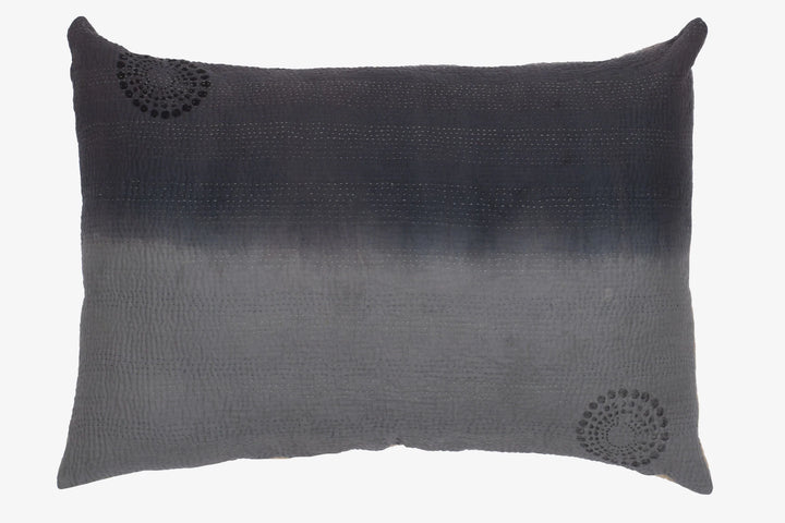 Cotton Ombre Handmade Vintage Kantha Pillow Sham -Yellow Stone
