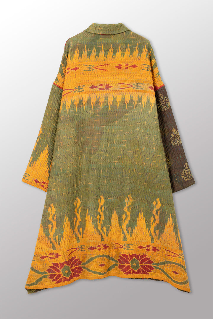VINTAGE COTTON KANTHA NEW OVERSIZED COAT - cv4342-0017a -
