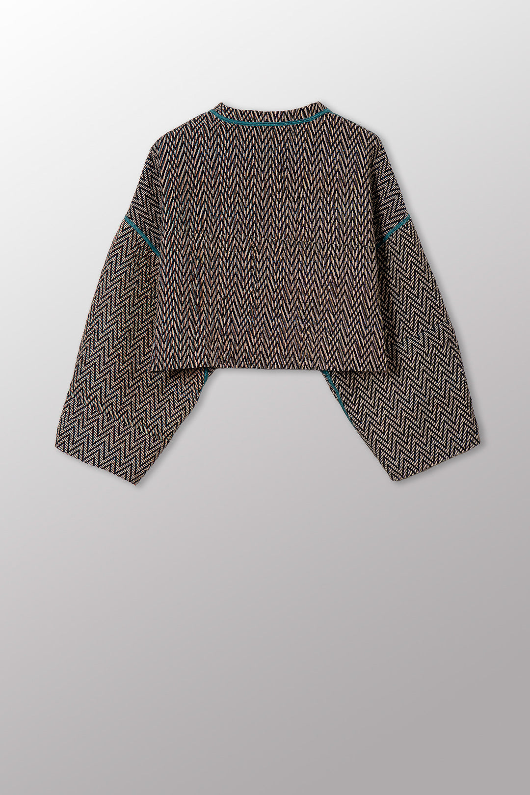 SOHO BAMBOO KANTHA SLEEVE JACKET - bo4090-blk -
