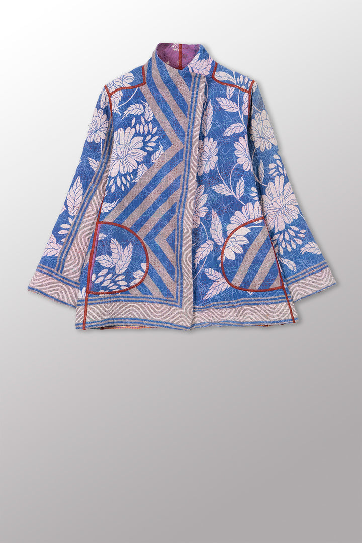 VINTAGE COTTON KANTHA SHORT JKT - cv4007-0352m -