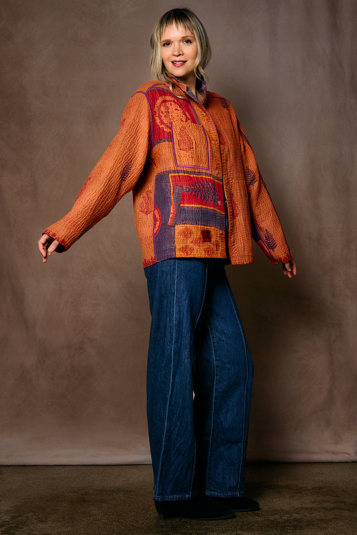 COTTON OVERDYE KANTHA MEN'S BLOUSON - ov4040-corg006m -