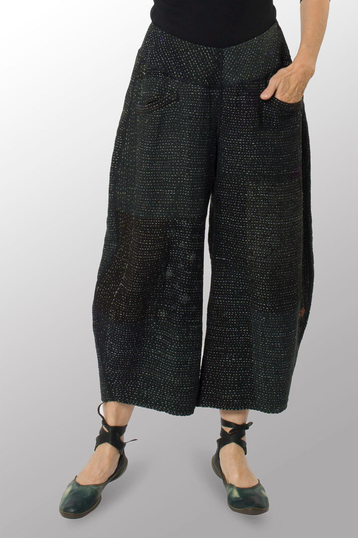MUJI PATCH KANTHA LANTERN PANTS - mp4634-biy -
