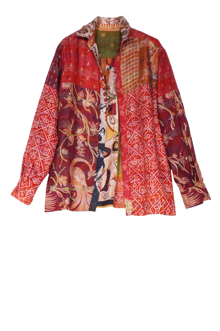 VINTAGE SILK KANTHA UNI SHIRT - sv2557-0001m -