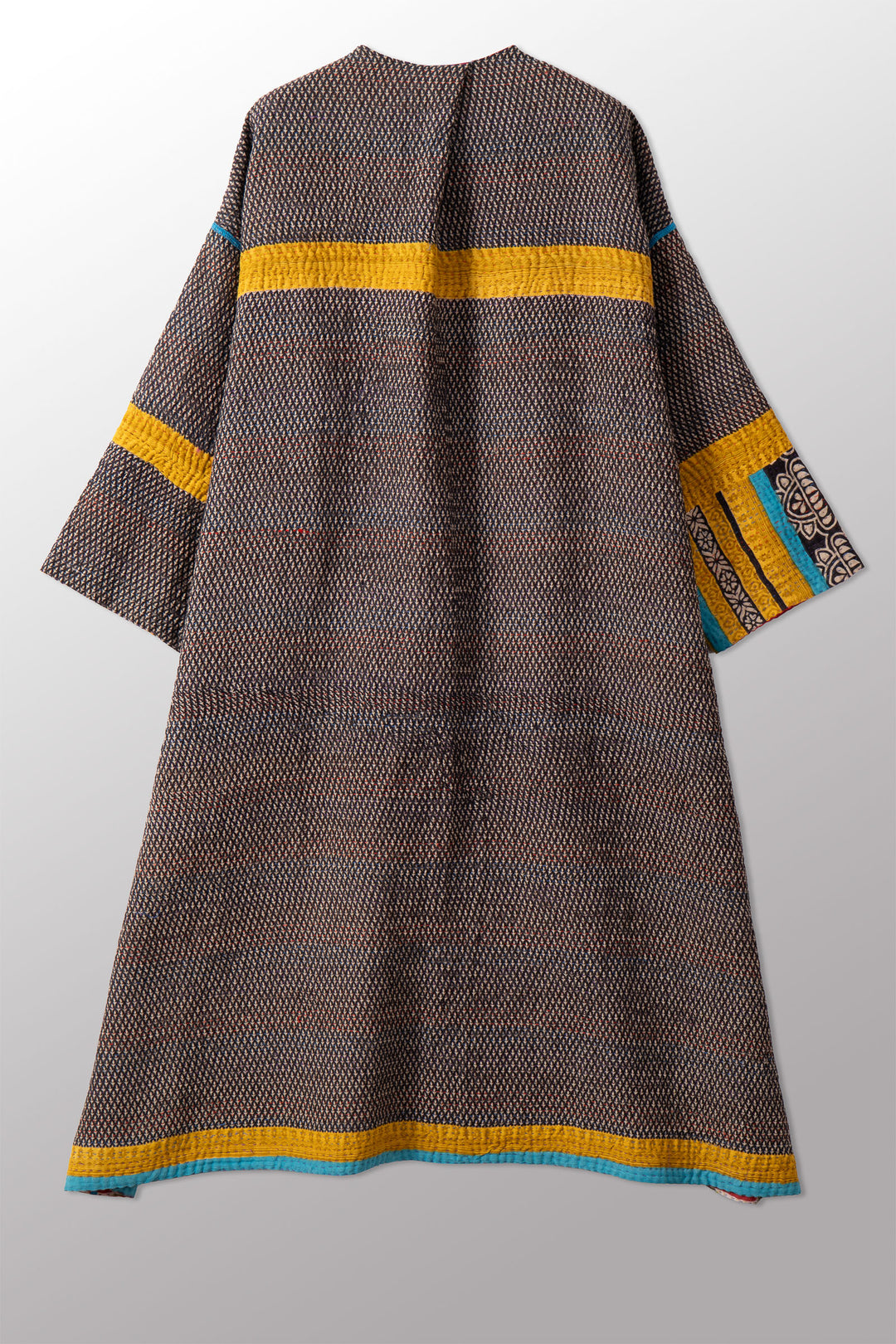 VINTAGE COTTON KANTHA LONG DUSTER - cv4328-0014a -
