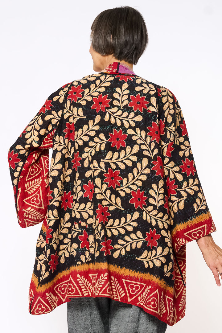 VINTAGE COTTON KANTHA A-LINE JKT - cv2003-0170a -