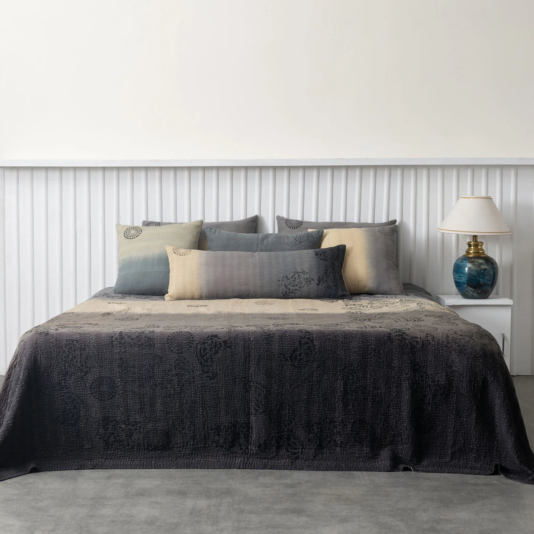 Ombre With Fray Patch Handmade Vintage Quilts -Yellowstone