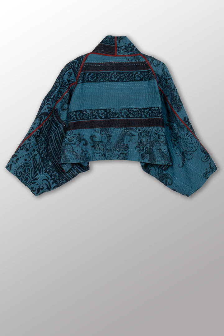 PAISLEY & PATCH KANTHA PUFF SLV. SHRUG - py4062-tuq -