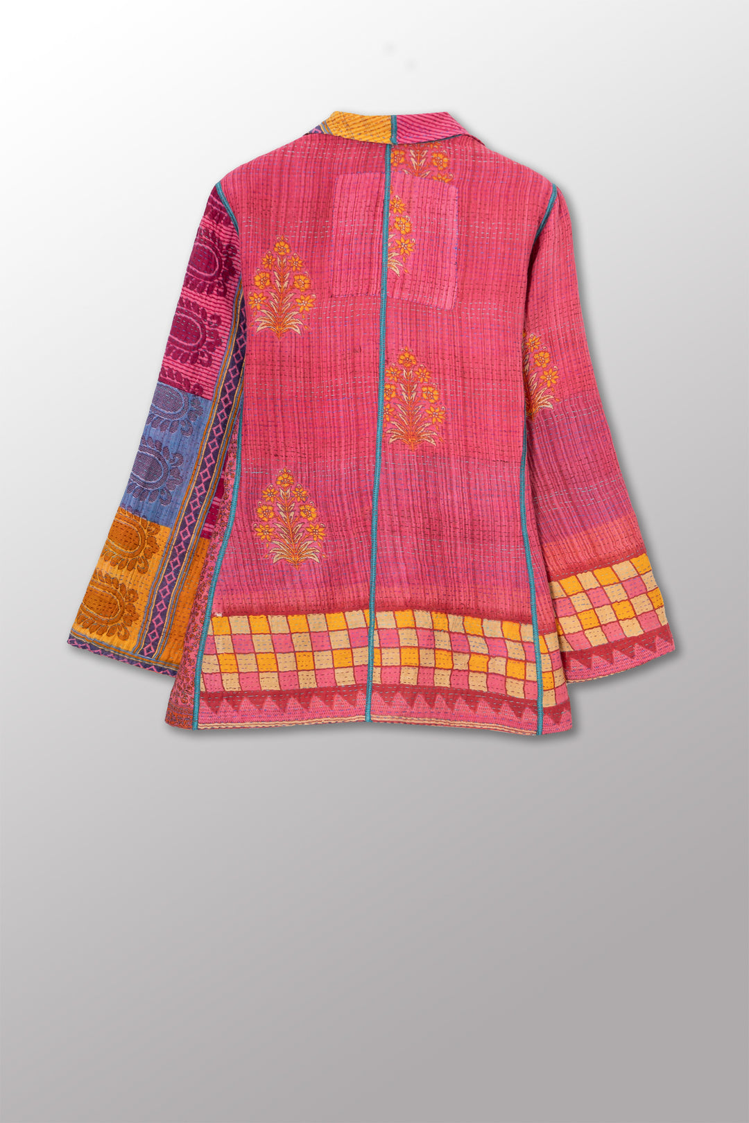 VINTAGE COTTON KANTHA SHORT JKT - cv2007-0085m -