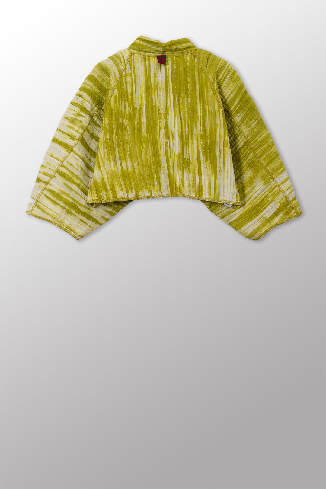 CAMBRIC TIE DYE RIPPLE TUCK PUFF SLV. SHRUG - tr1062-lim -