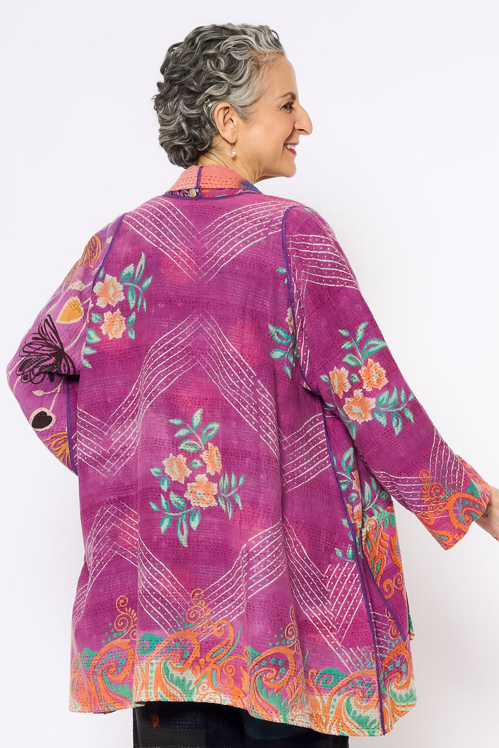 VINTAGE COTTON KANTHA A-LINE JKT - cv2003-0169a -