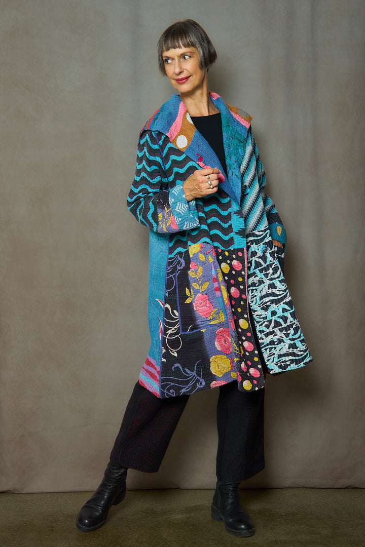 PUZZLE KANTHA POCKET MEDIUM COAT - pz4316-0001m -