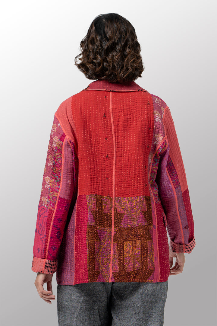 BBK PATCH KANTHA BASIC JACKET - bl-bbp4052-pik -