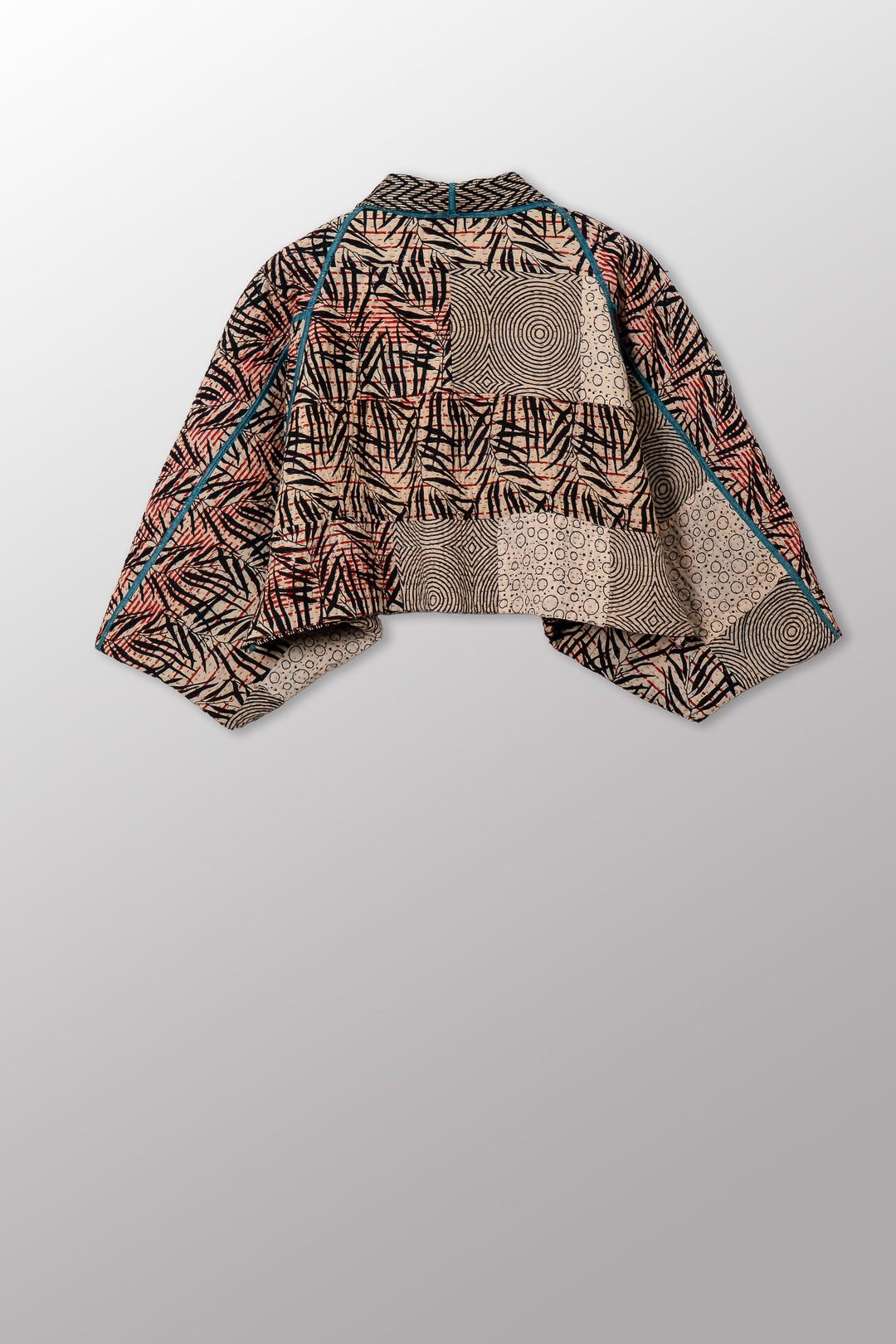SOHO BAMBOO KANTHA PUFF SLV. SHRUG - bo4062-cblk003a -