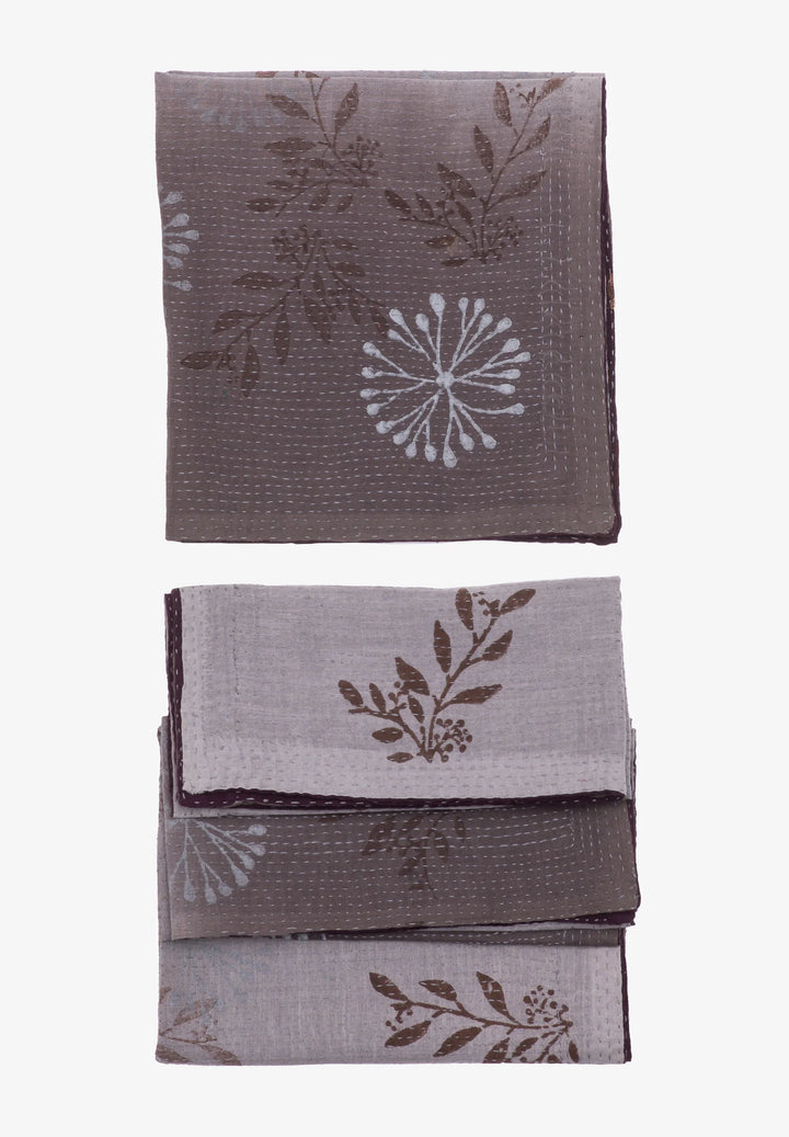 Ombre Handmade Kantha Napkin -Chocolate (Set of 2)