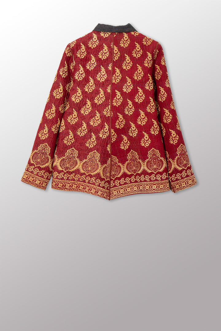 VINTAGE COTTON KANTHA SIMPLE JKT - cv4022-0095s -