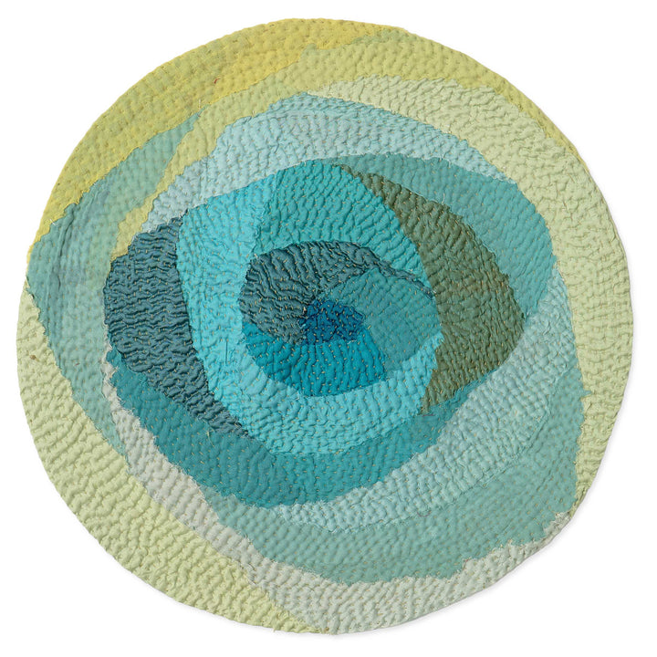 Rose fray patch hand made kantha Margherita Placemat ( Set of 2)