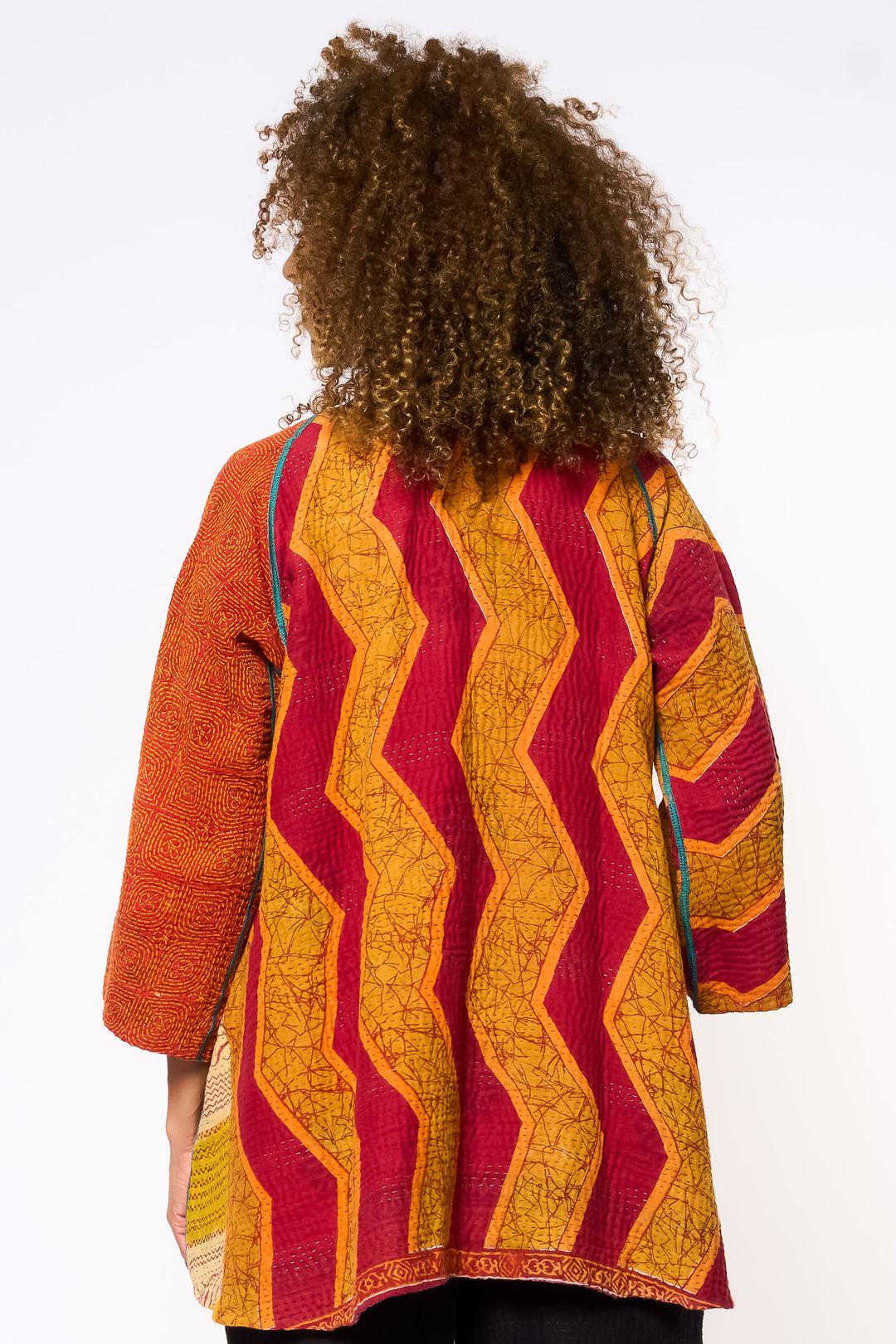 VINTAGE COTTON KANTHA KIMONO JKT - cv4004-0213a -