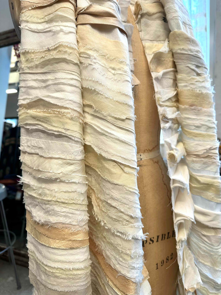 WAVY STRIPE KANTHA SHAWL MEDIUM - wv2802-ivy -