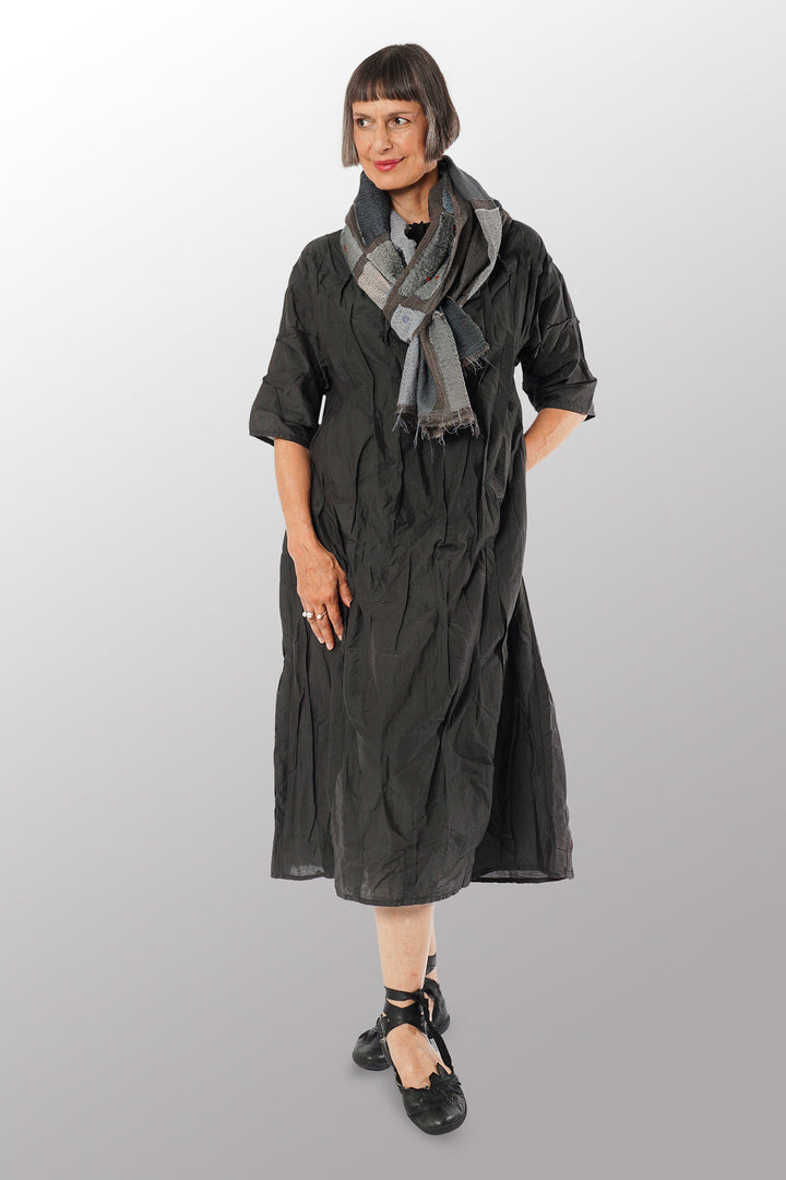 TONAL TILE PATCH KANTHA SCARF STANDARD - tt2801-gry -