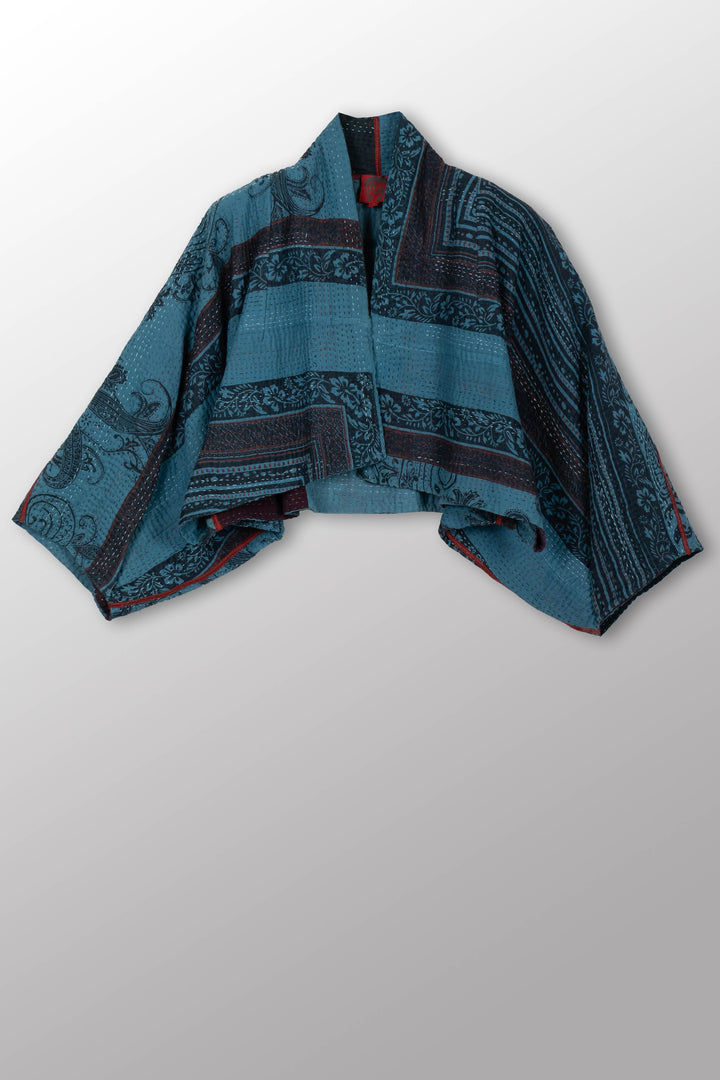 PAISLEY & PATCH KANTHA PUFF SLV. SHRUG - py4062-tuq -