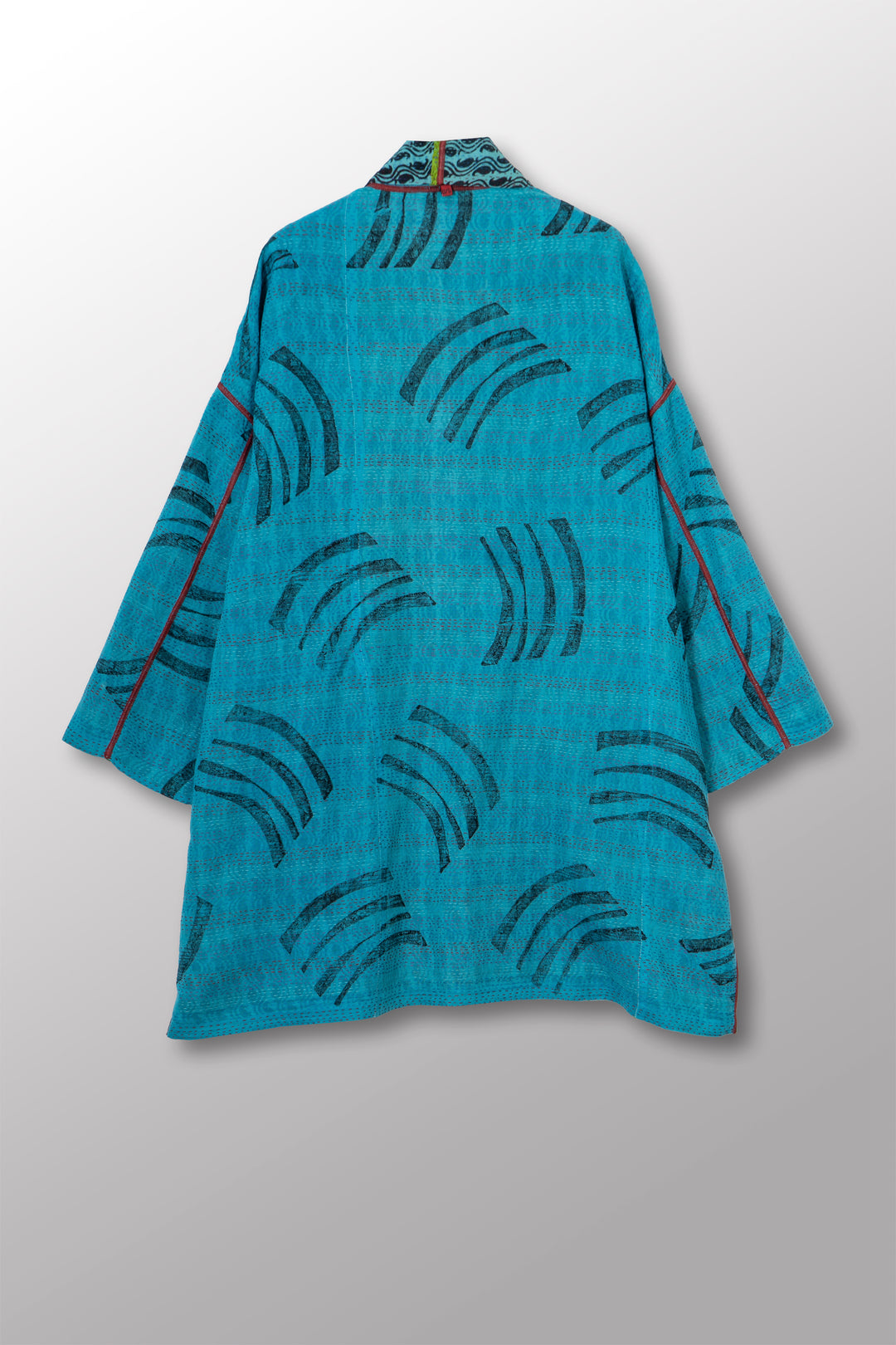 VINTAGE COTTON & NEW VOILE KANTHA HAORI JACKET - cn2068-0001a -
