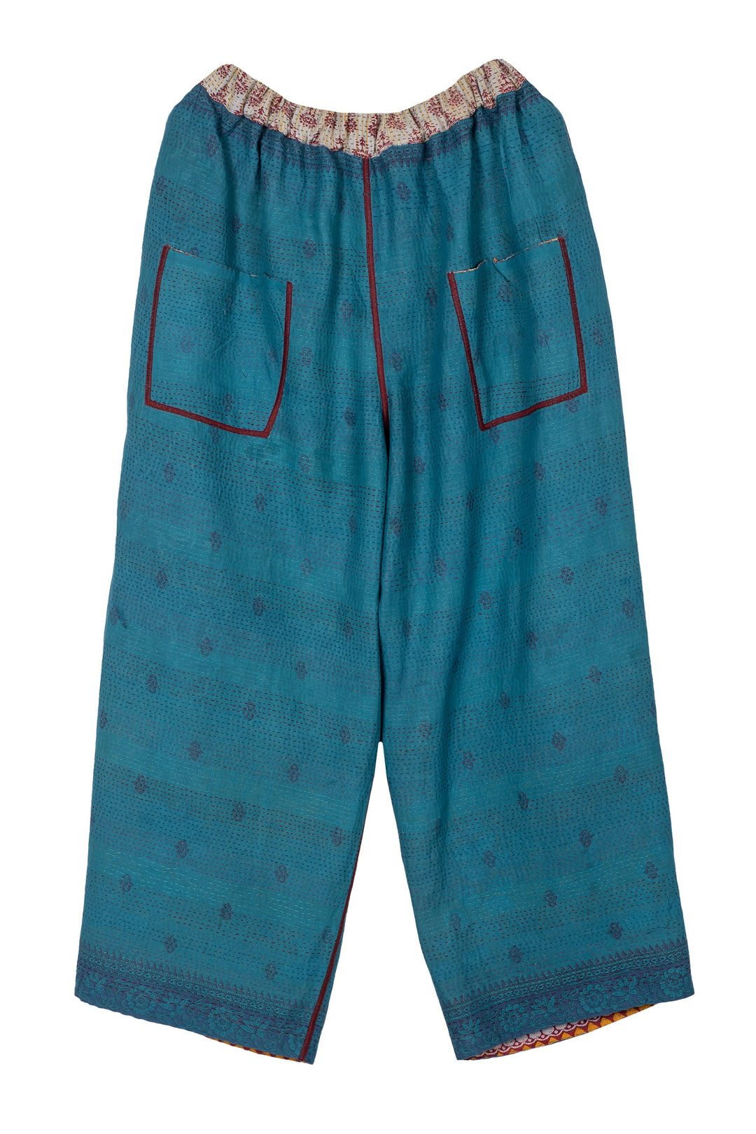 VINTAGE COTTON KANTHA BAGGY PANTS - cv2642-0003m -