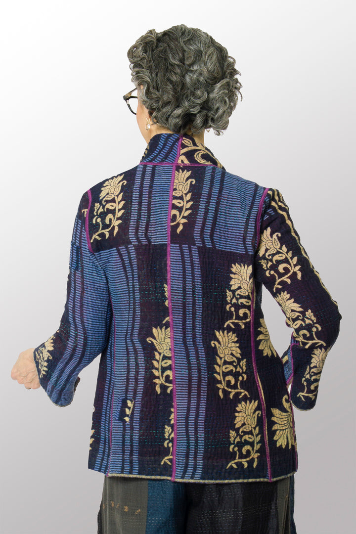 VINTAGE COTTON KANTHA SHORT JKT - cv4007-0323s -