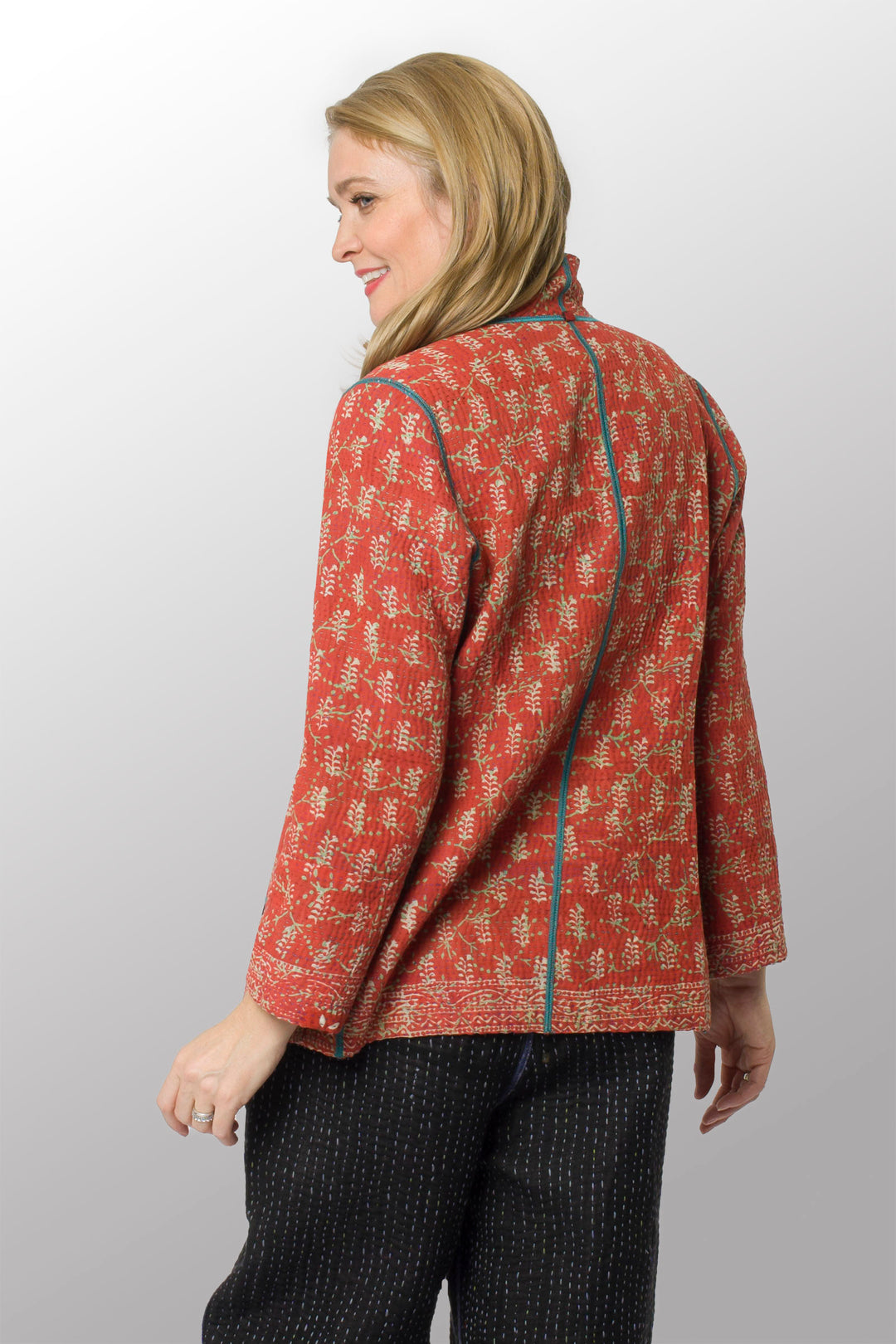 VINTAGE COTTON KANTHA SHORT JKT - cv4007-0329m -