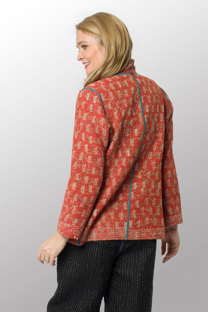 VINTAGE COTTON KANTHA SHORT JKT - cv4007-0329m -
