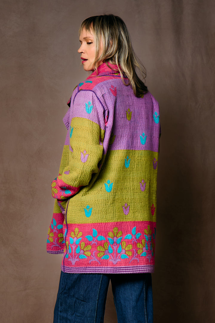COTTON OVERDYE KANTHA POCKET JKT - ov4002-cpik001a -