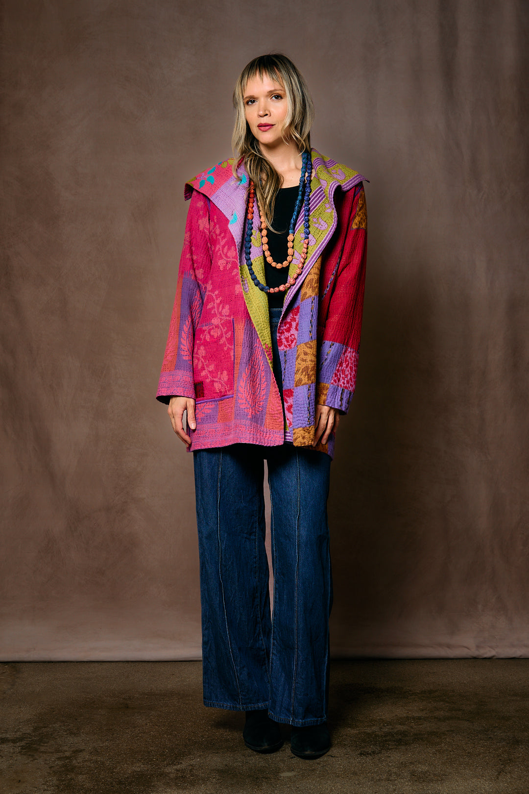 COTTON OVERDYE KANTHA POCKET JKT - ov4002-cpik001a -