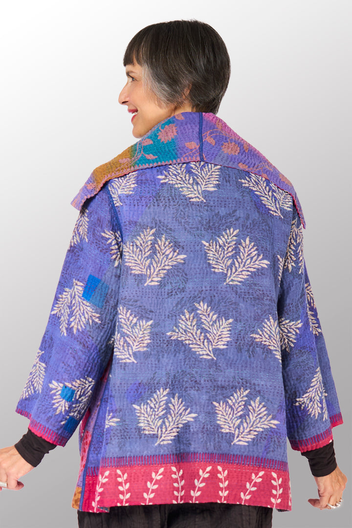 COTTON OVERDYE KANTHA FLARE JKT - ov4010-cfus008a -