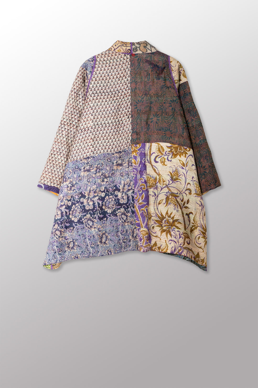 VINTAGE SILK KANTHA A-LINE JKT - sv2003-0399a -