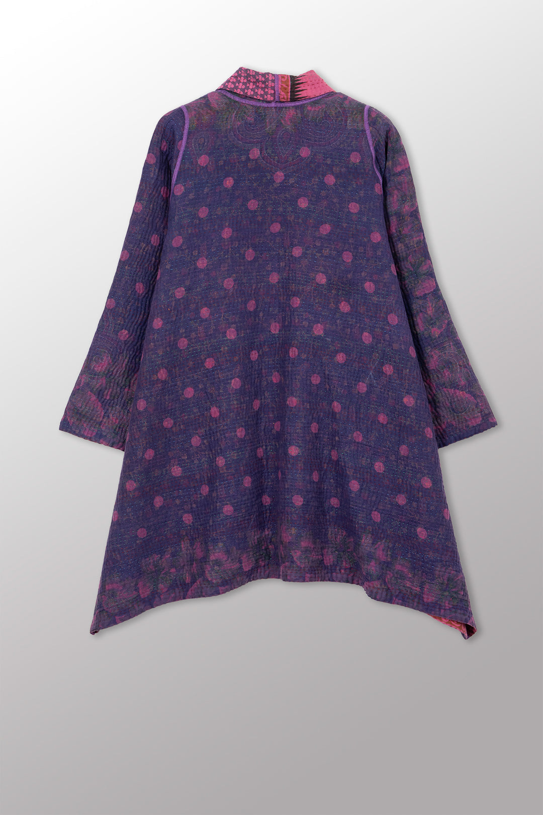 COTTON OVERDYE KANTHA A-LINE JKT - ov4003-cfus042a -