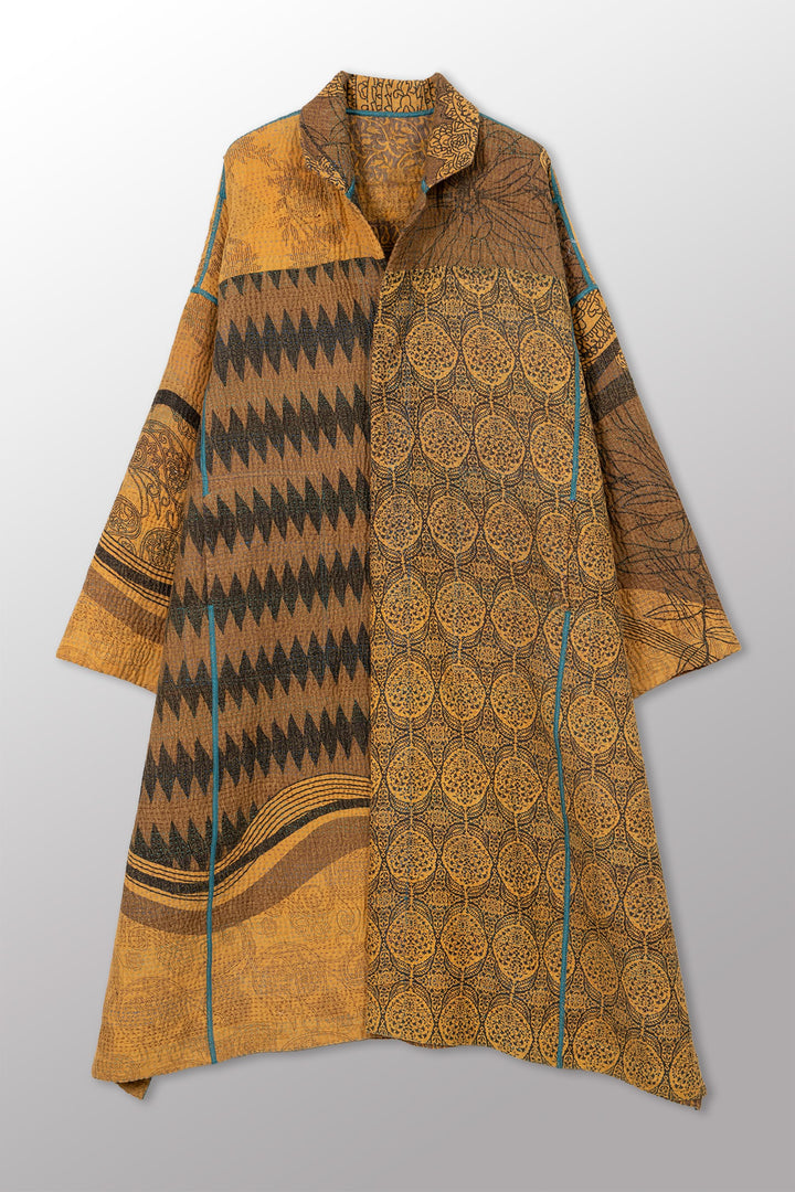 VINTAGE COTTON KANTHA NEW OVERSIZED COAT - cv4342-0020a -