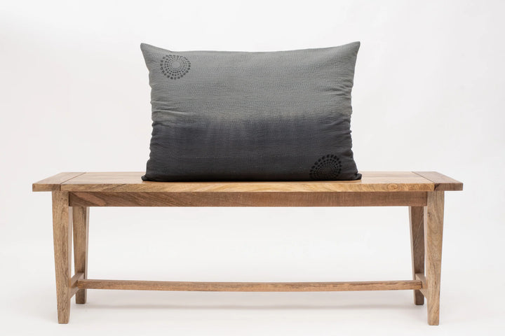 Cotton Ombre Handmade Vintage Kantha Pillow Sham -Yellow Stone