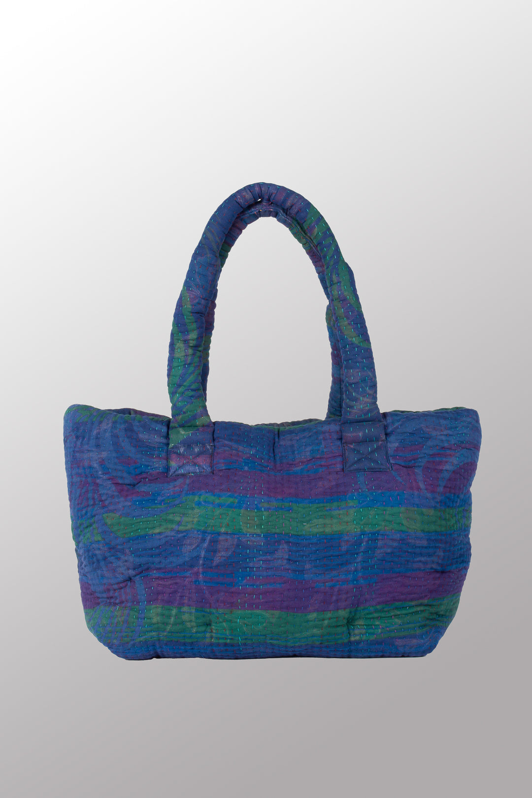 Quilted Overdye Cotton Kantha Wide Tote