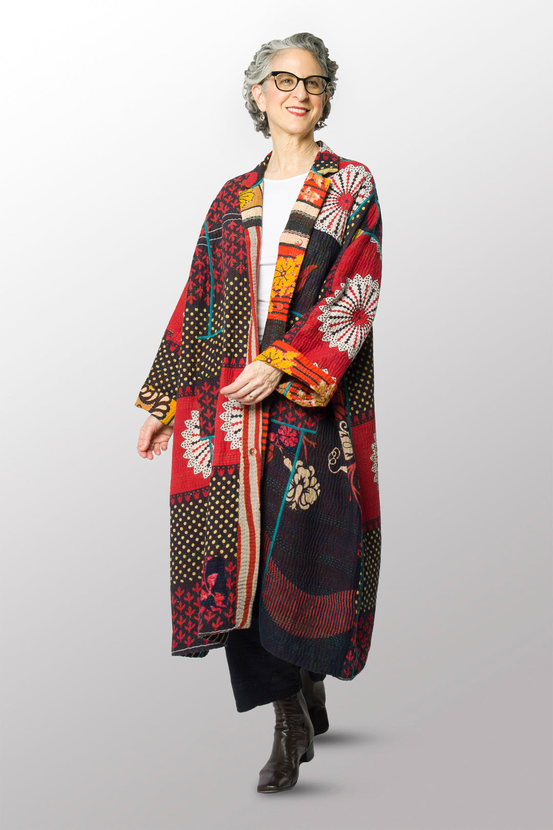 VINTAGE COTTON KANTHA NEW OVERSIZED COAT - cv4342-0004a -