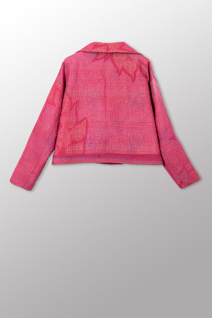 COTTON OVERDYE KANTHA LAPELED SHORT JKT - ov4081-cfus001s -