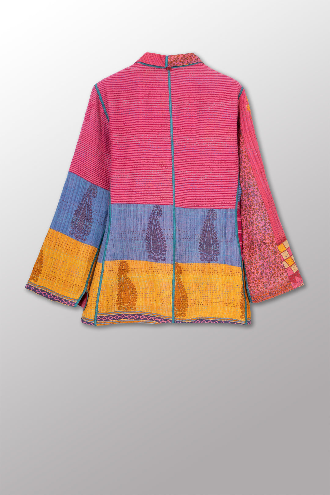 VINTAGE COTTON KANTHA SHORT JKT - cv2007-0085m -