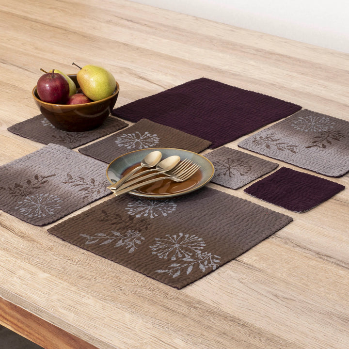 Ombre Handmade Coasters -Chocolate ( Set of 2)