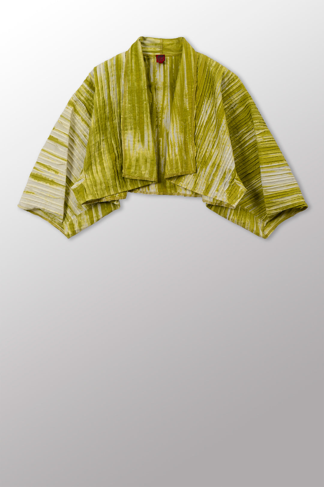 CAMBRIC TIE DYE RIPPLE TUCK PUFF SLV. SHRUG - tr1062-lim -