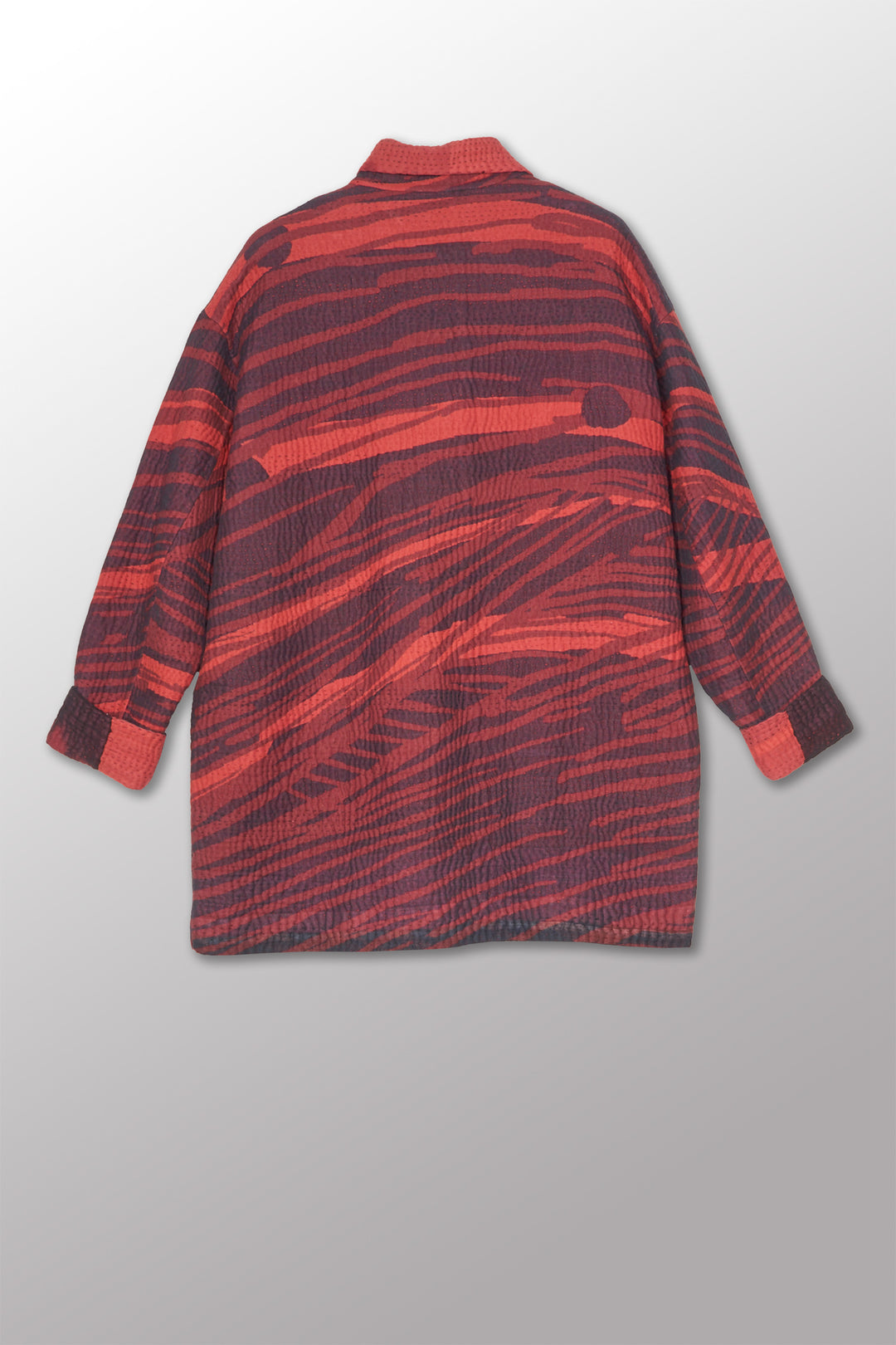 MAGMA AND OMBRE KANTHA LAPELED MEDIUM JKT - mw5080-red -
